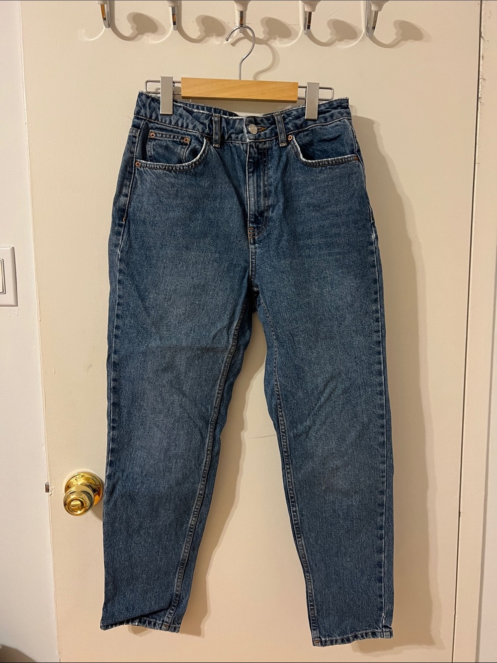 Topshop High-Rise Women's Denim Jeans in Dark Blue